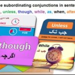 9th class English unit 11.11, Subordinating conjunctions