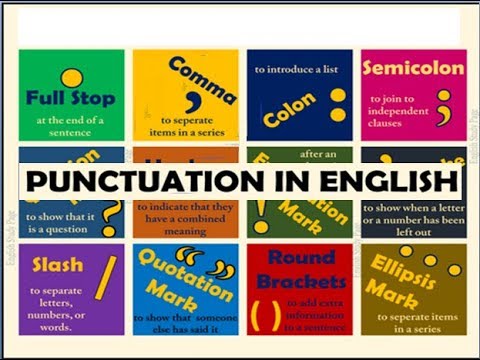 9th class English unit 2.21, English grammar, punctuation rules
