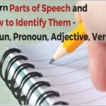 9th class English unit 3.10, Learn Parts of Speech