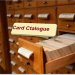 9th class English unit 3.8, card catalogue