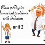 9th class Physics unit 2.19, Questions answers