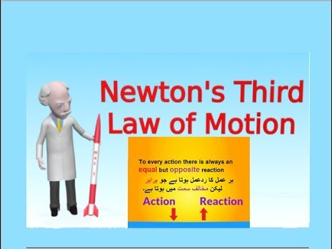 9th class Physics unit 3.7, Newton’s 3rd Law of Motion in Urdu