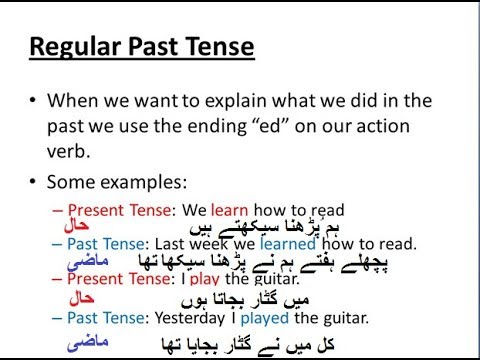 Aao English seekhien, past tense in Urdu L 28