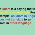 9th class English unit 6.10, English grammar, Use Idioms in sentences