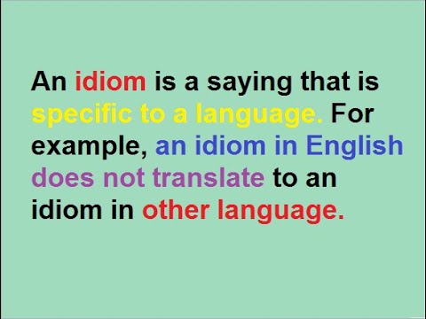 9th class English unit 6.10, English grammar, Use Idioms in sentences