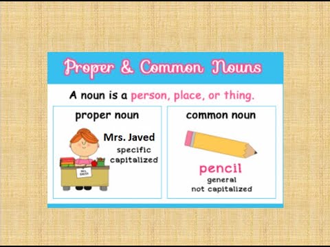 Learn English class 4, Comprehension chapter 1, 4 Common and Proper Nouns