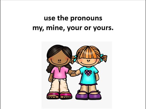 Learn English class 4, Mariam’s tenth birthday, Comprehension 5 Pronouns my, mine, you, yours