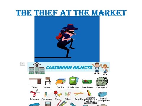 Learn English class 4, The thief at the market, Comprehension 4, classroom objects