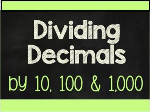 Learn basic Math in Urdu Grade 5 L 36, Dividing Decimals by 10/100 and 1000