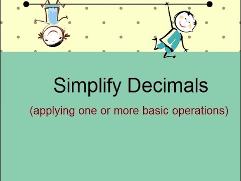 Learn basic Math in Urdu Grade 5 L 42, Operations with decimals ( simplify Decimals)