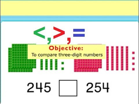 Math class 3 L 7, comparing 3 digit numbers in Urdu