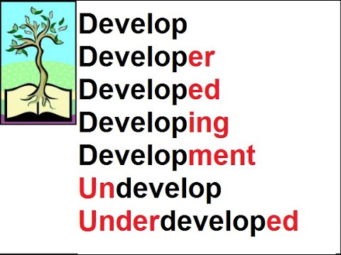 9th class English unit 11.8 Root word Develop