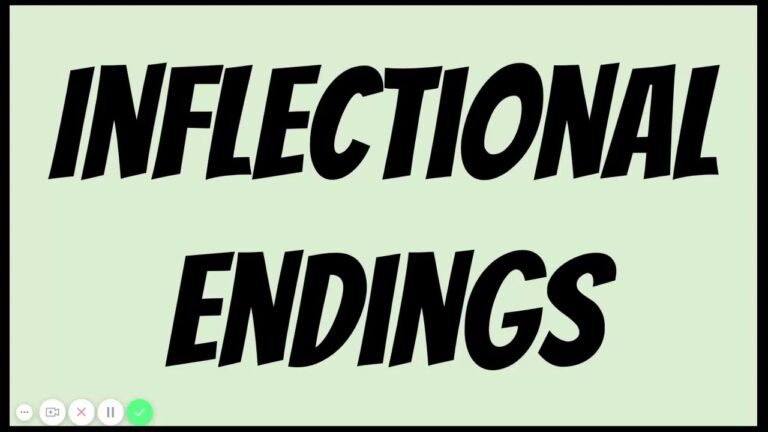 Single National Curriculum/SNC/English 4/Valuing Others/Inflectional endings